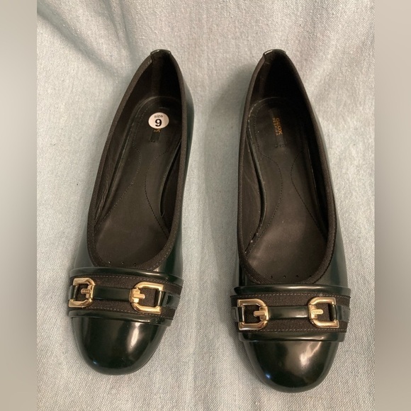 Geox Respira Italian Loafers Ballet Flats Gold Accent EU 38.5/US 8.5/9 - Picture 1 of 9
